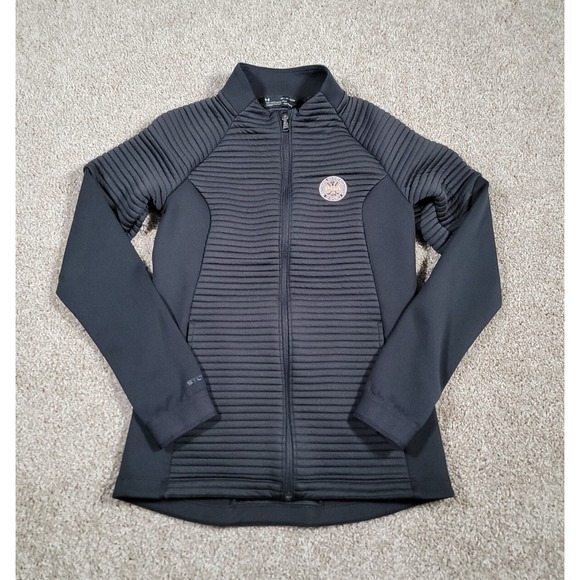 Under Armour Jackets & Blazers - Under Armour Jacket Size XS Black Womens PGA Logo Thermal Mock Stretch Fitted